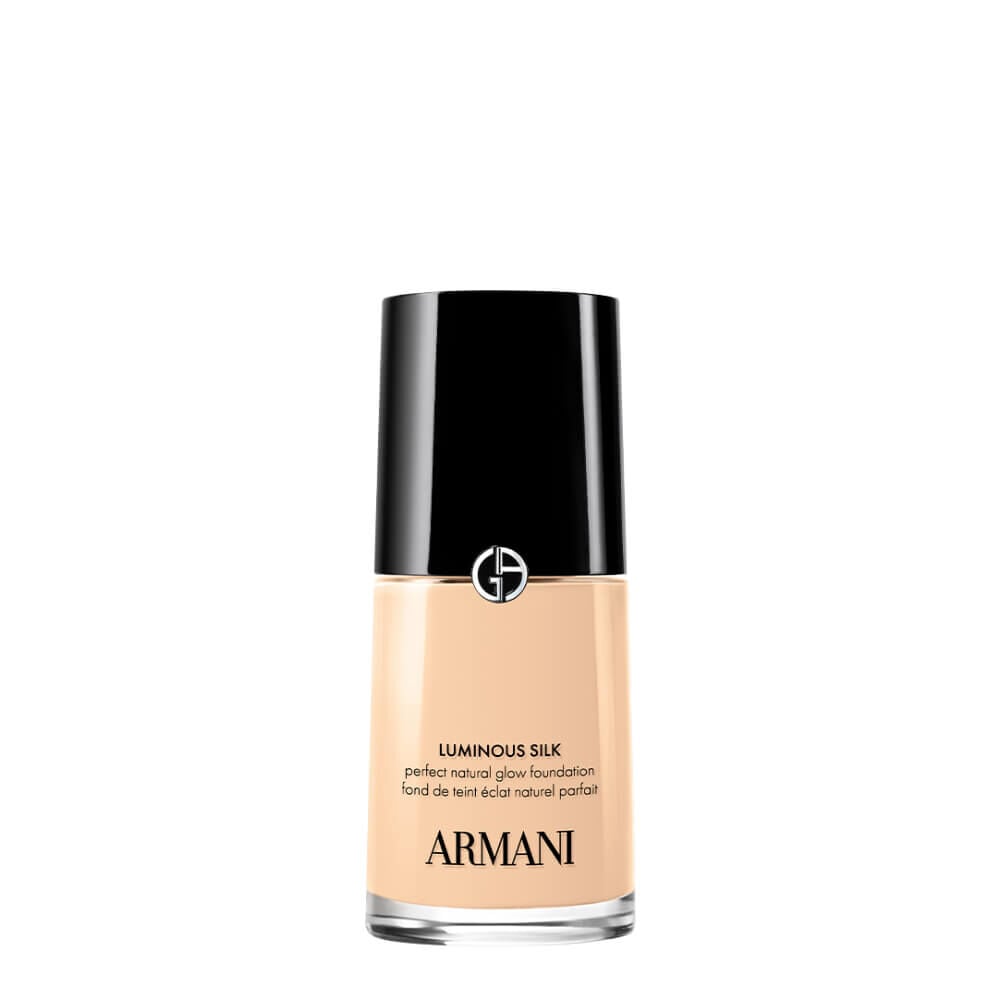 A bottle of Armani LUMINOUS SILK PERFECT NATURAL GLOW FOUNDATION.